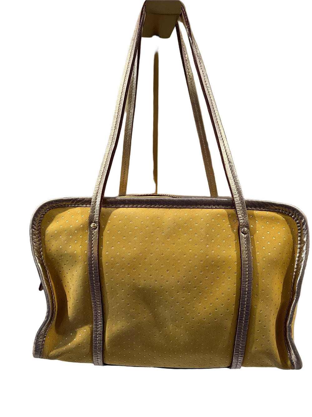kate spade Yellow Perforated Tote with Metallic Trim - Picture 4 of 17